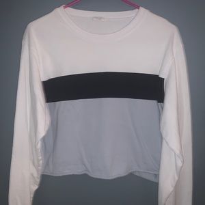 John galt cropped cutoff long sleeve shirt